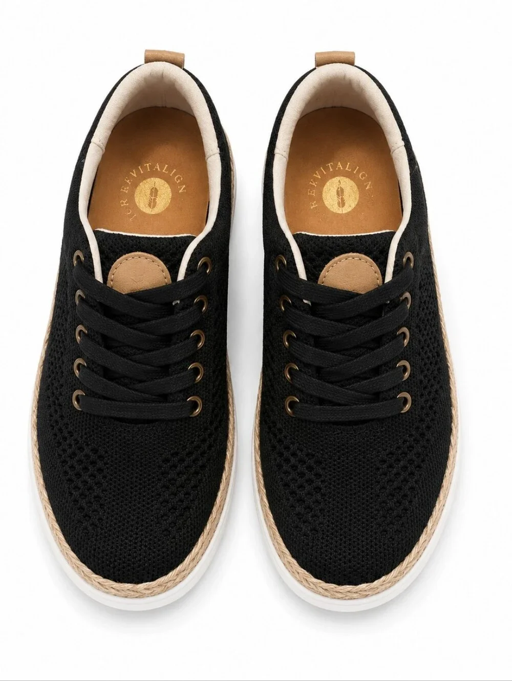 Revitalign Macey Women’s Size 5 Black Knit Sneakers NWT w/ Box